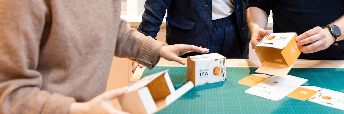 Packaging designers at work.