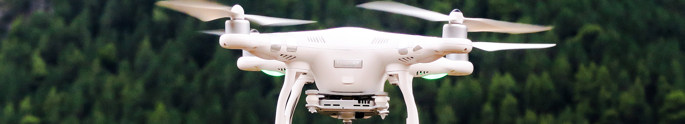 Drone over forest