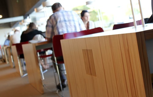 Open office with wood