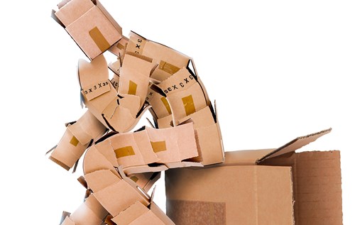 Figure made from cartons