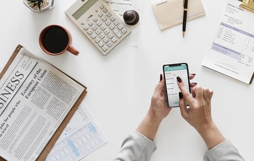 Paper on a work desk