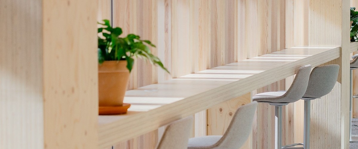 Picture of a corridor at Stora Enso's head office in Helsinki