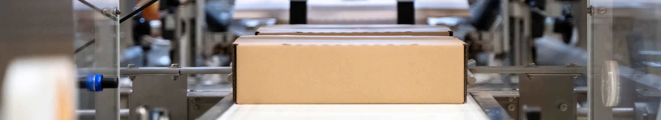 corrugated box in packaging automation machine