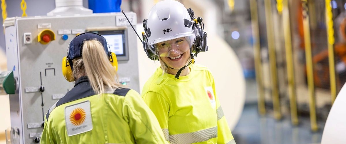 Photo of production of consumer board, Stora Enso