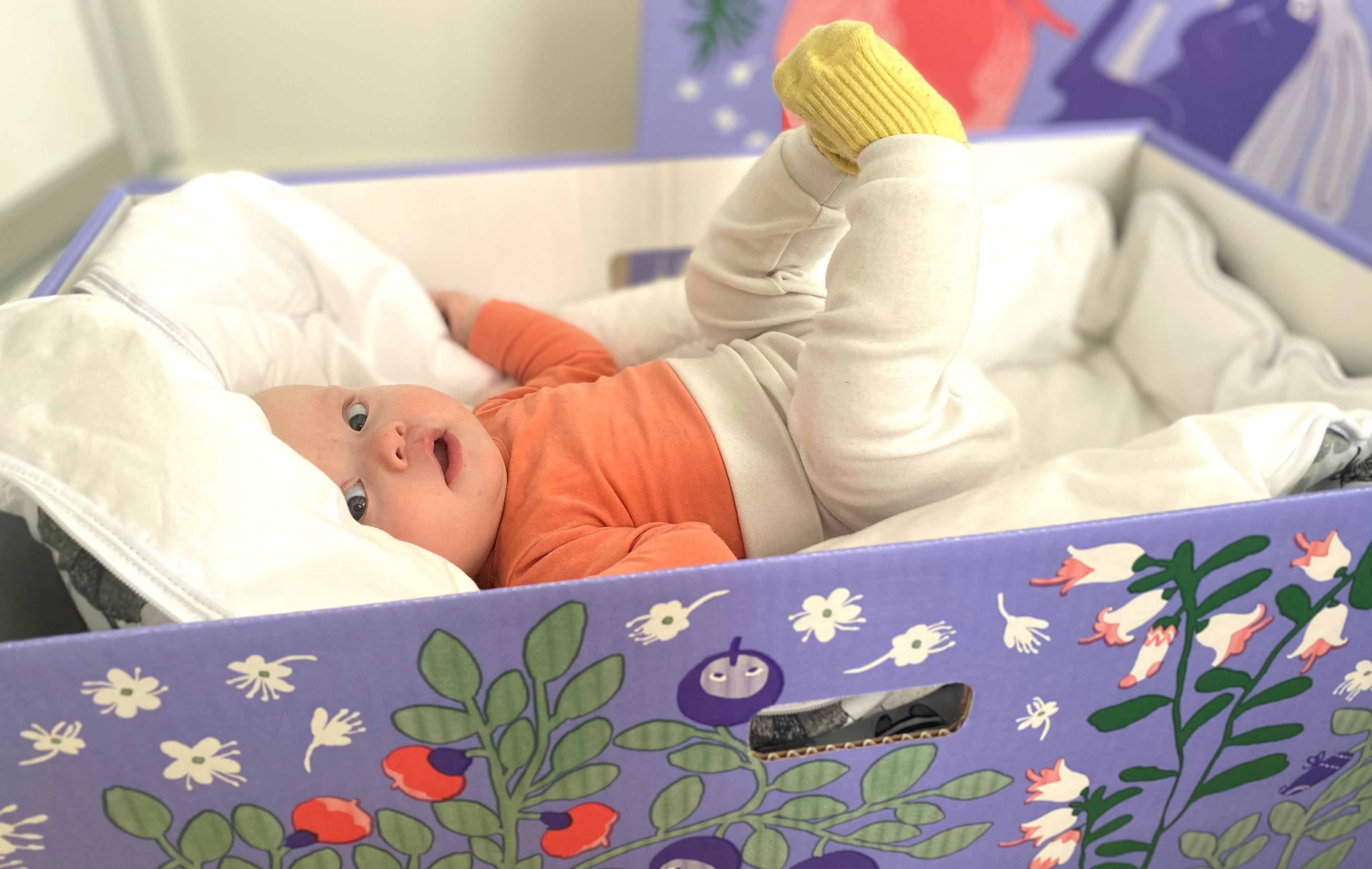Baby box can be used as a bed
