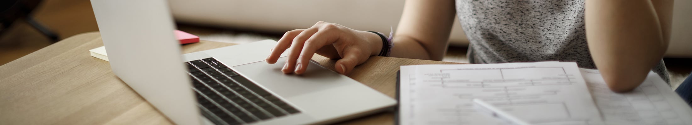 Young woman remote working