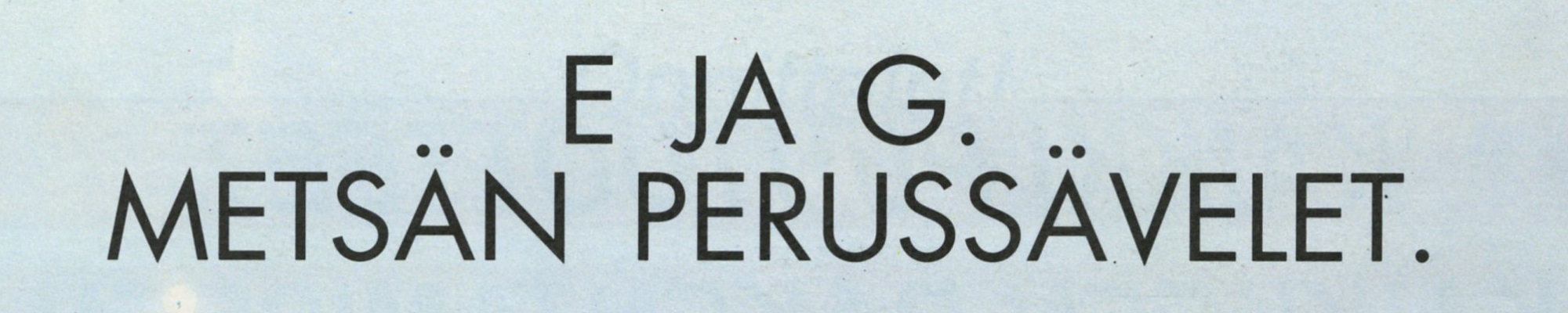 E&G juliste vuodelta 1990