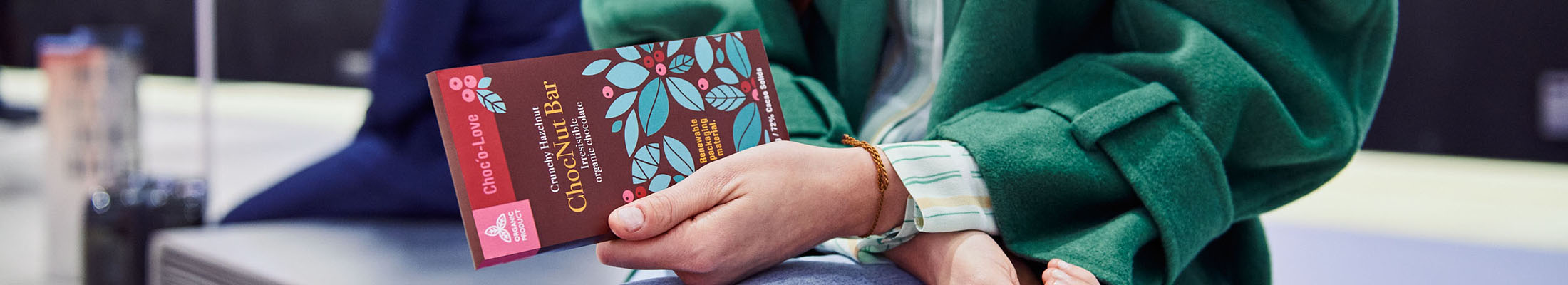 Thin chocolates in a carton