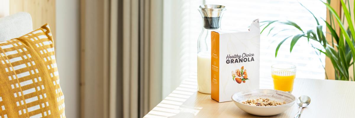 Granola folding carton board